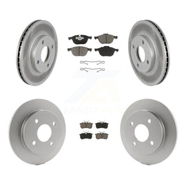 [Front+Rear] 2004 Ford Focus From 04 05 Premium Coated Rotors & Ceramic Pads Brake Kit For Max Braking