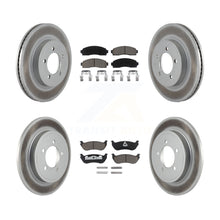 Charger l'image dans la galerie, Front Rear Coated Disc Brake Rotor And Ceramic Pad Kit For Ford Explorer Mercury