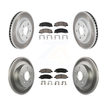 Charger l'image dans la galerie, Front Rear Coated Disc Brake Rotors And Ceramic Pads Kit For Buick Lucerne