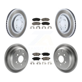 [Front+Rear] 2005-2010 Honda Odyssey Premium Coated Rotors & Ceramic Pads Brake Kit For Max Braking