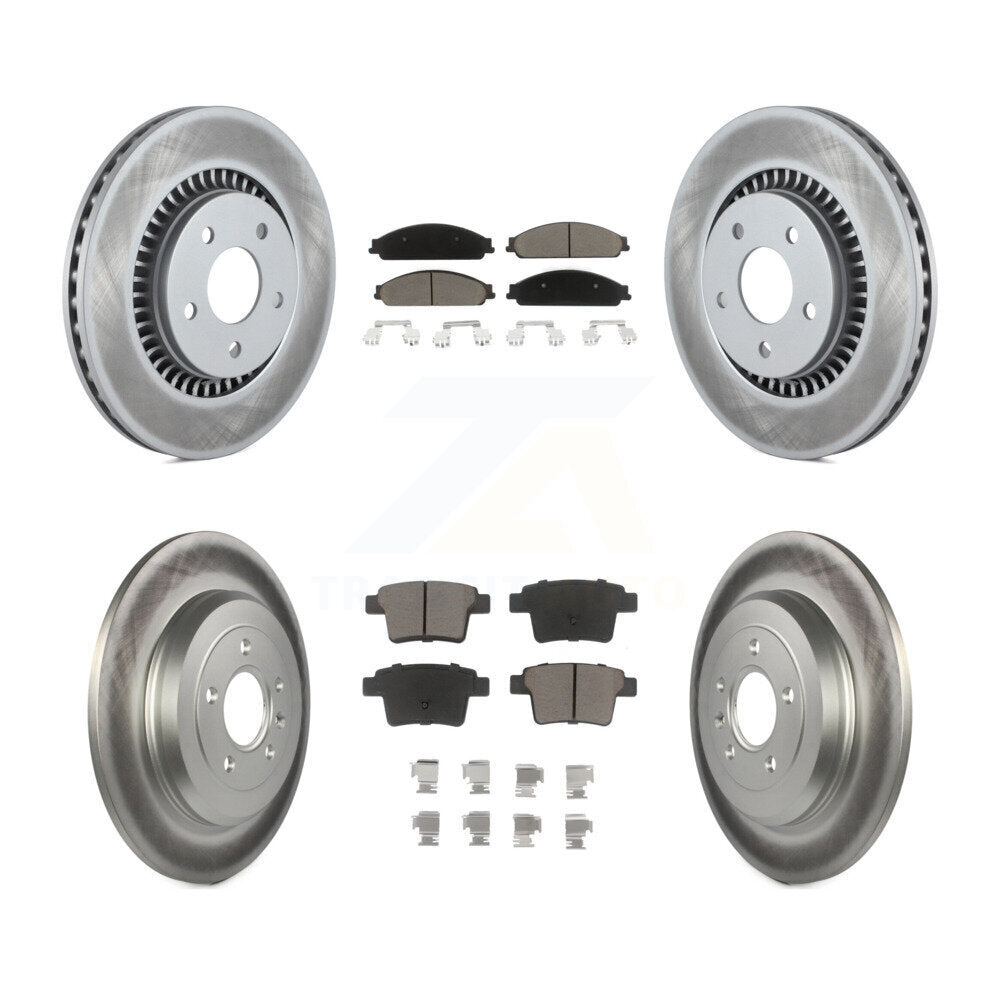 Front Rear Coated Brake Rotors Ceramic Pad Kit For Ford Five Hundred Freestyle X
