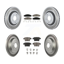 Front Rear Coated Brake Rotors Ceramic Pad Kit For Ford Five Hundred Freestyle X