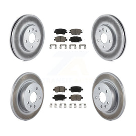 Front Rear Coated Disc Brake Rotors And Ceramic Pads Kit For Chevrolet Cruze