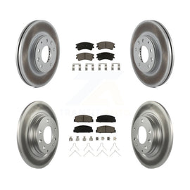 [Front+Rear] 2003-2005 Mazda 6 Premium Coated Rotors & Ceramic Pads Brake Kit For Max Braking