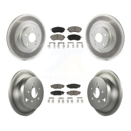Front Rear Coated Brake Rotor & Ceramic Pad Kit For Subaru Forester XV Crosstrek