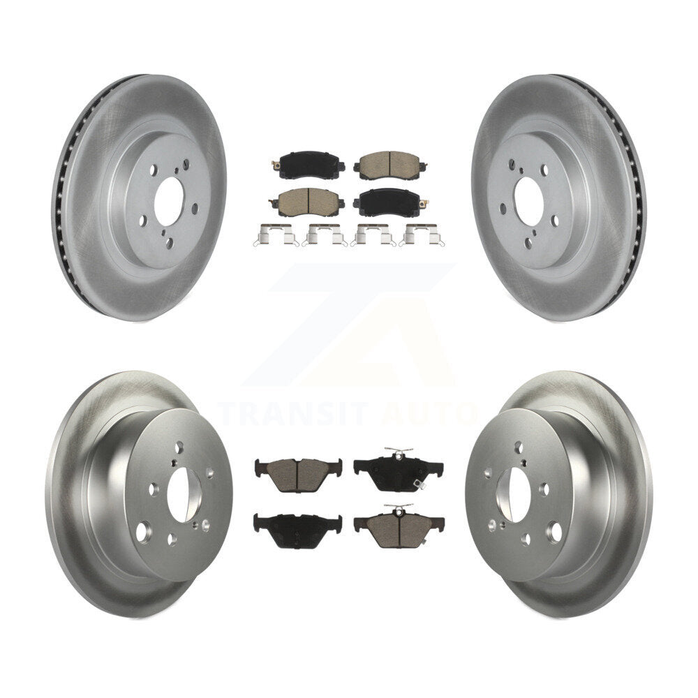 Front Rear Coated Disc Brake Rotors And Ceramic Pads Kit For Subaru Crosstrek