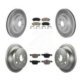 Front Rear Coated Disc Brake Rotors And Ceramic Pads Kit For Subaru Crosstrek
