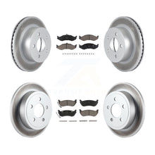 Charger l'image dans la galerie, Front Rear Coated Disc Brake Rotors And Ceramic Pads Kit For Jeep Wrangler TJ