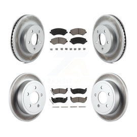 [Front+Rear] 2003-2007 Jeep Liberty Premium Coated Rotors & Ceramic Pads Brake Kit For Max Braking