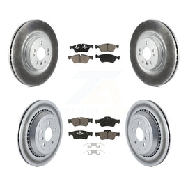 Front Rear Coat Brake Rotors Ceramic Pad Kit For Mercedes-Benz ML350 GL450 GL550