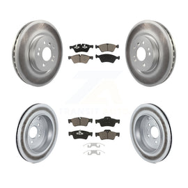 Front Rear Coated Brake Rotors Ceramic Pad Kit For Mercedes-Benz R350 ML500 R500
