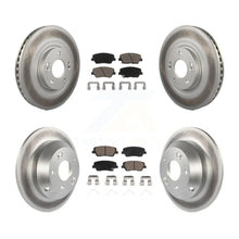 Charger l'image dans la galerie, Front Rear Coated Brake Rotor &amp; Ceramic Pad Kit For Kia Sorento Hyundai Santa Fe