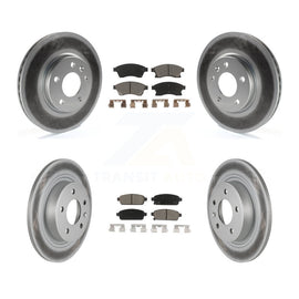 [Front+Rear] 2012-2013 Buick Verano Premium Coated Rotors & Ceramic Pads Brake Kit For Max Braking