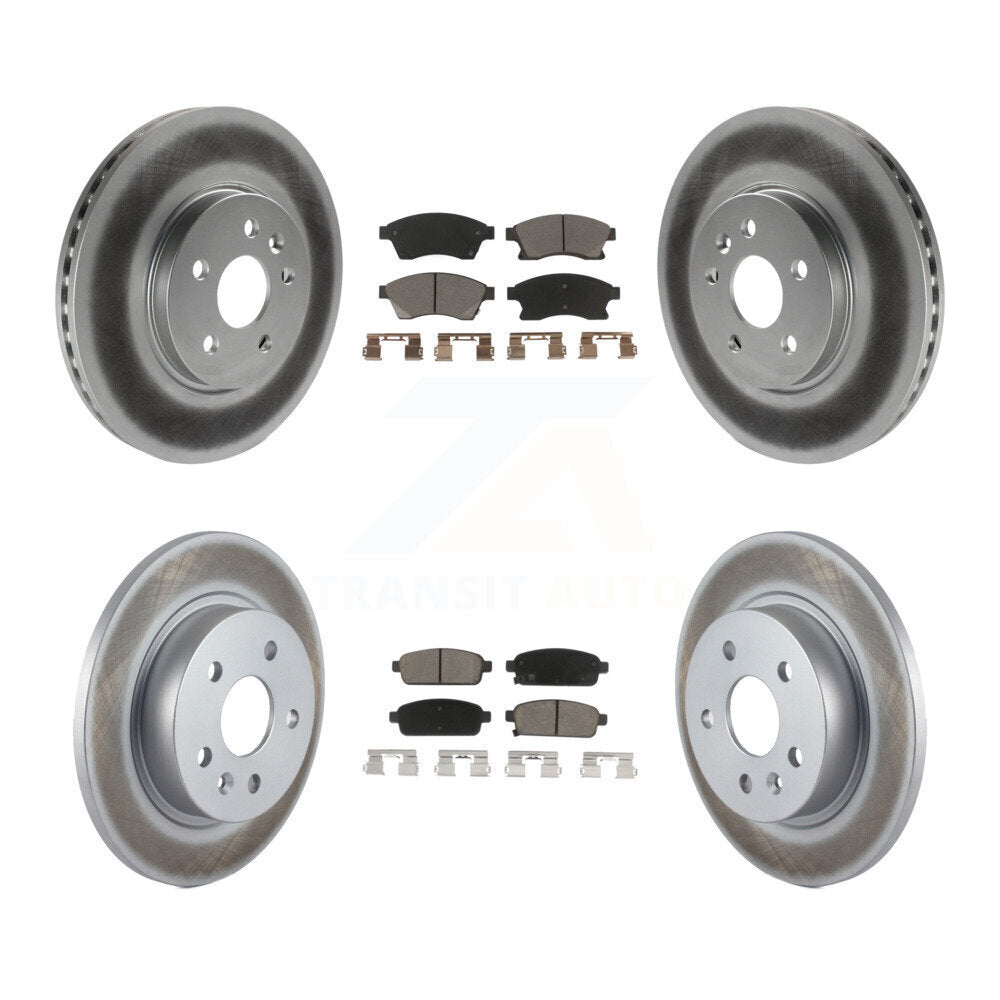 [Front+Rear] 2013-2014 Chevrolet Sonic RS Premium Coated Rotors & Ceramic Pads Brake Kit For Max Braking