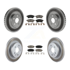 [Front+Rear] 2013-2014 Chevrolet Sonic RS Premium Coated Rotors & Ceramic Pads Brake Kit For Max Braking