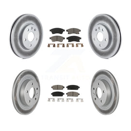Front Rear Coated Disc Brake Rotors And Ceramic Pads Kit For Chevrolet Cruze