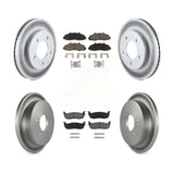 Front Rear Coated Disc Brake Rotor & Ceramic Pad Kit For Ford F-150 Heritage 4WD