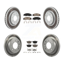 Front Rear Coated Disc Brake Rotors And Ceramic Pad Kit For Kia Spectra Spectra5