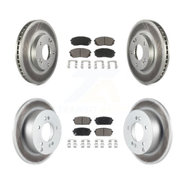 [Front+Rear] 2007-2009 Kia Rondo Premium Coated Rotors & Ceramic Pads Brake Kit For Max Braking