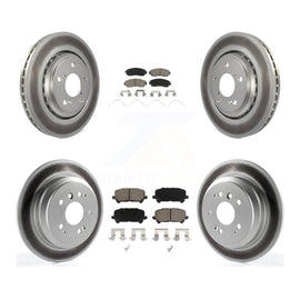 [Front+Rear] 2019-2022 Honda Passport Premium Coated Rotors & Ceramic Pads Brake Kit For Max Braking