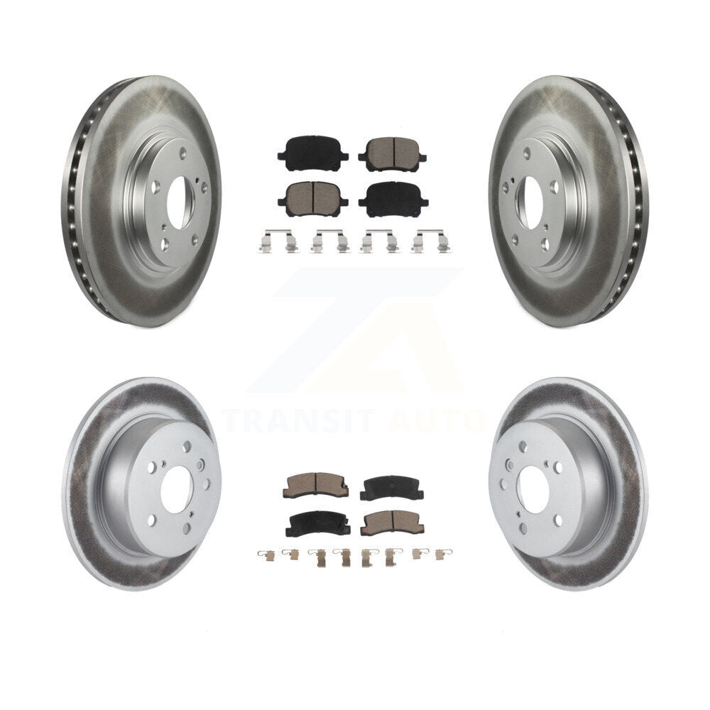 [Front+Rear] 1999-2001 Lexus RX300 AWD Premium Coated Rotors & Ceramic Pads Brake Kit For Max Braking