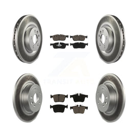 Front Rear Coated Disc Brake Rotor & Ceramic Pad Kit For Land Rover Range Evoque