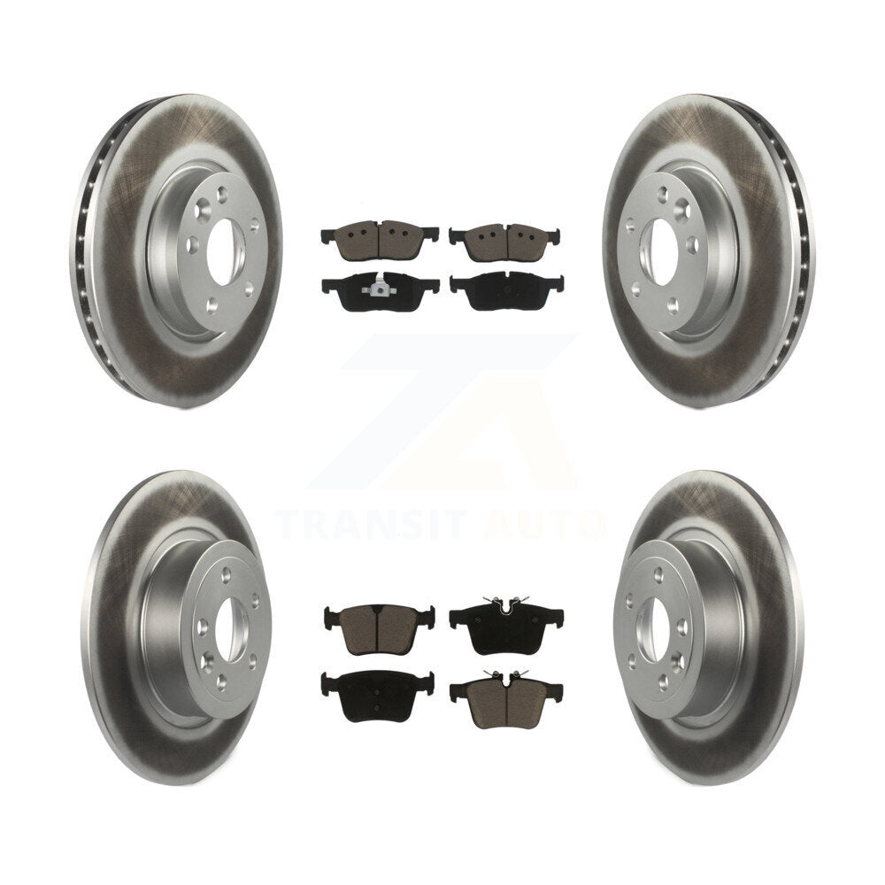 Front Rear Coated Disc Brake Rotor & Ceramic Pad Kit For Land Rover Range Evoque