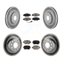 Load image into Gallery viewer, Front Rear Coated Brake Rotor &amp; Ceramic Pad Kit For Volkswagen GTI Golf Alltrack