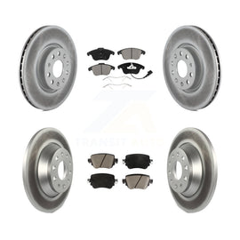 [Front+Rear] 2016-2018 Audi Q3 Quattro Premium Coated Rotors & Ceramic Pads Brake Kit For Max Braking
