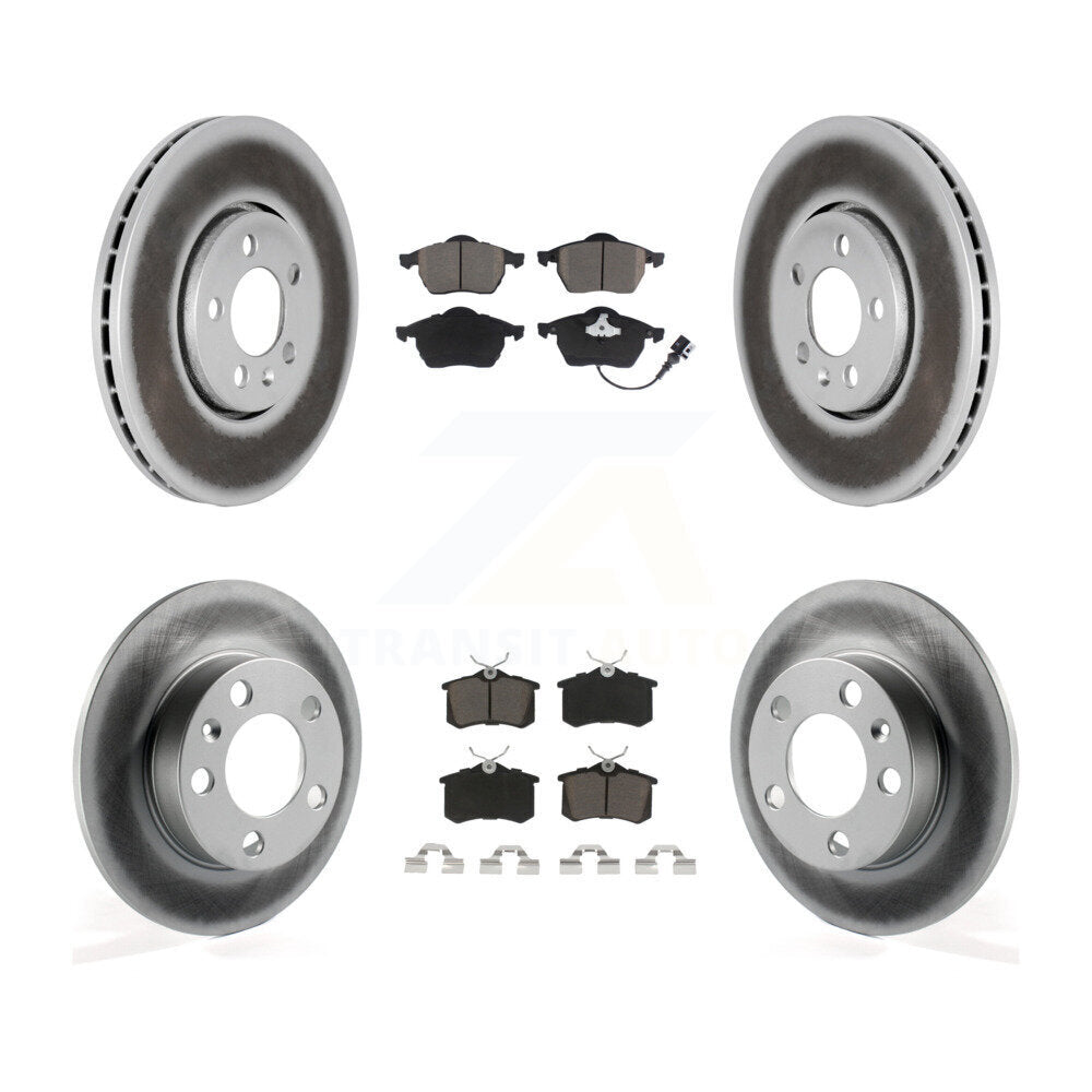 Front Rear Coated Disc Brake Rotors And Ceramic Pads Kit For Volkswagen Beetle