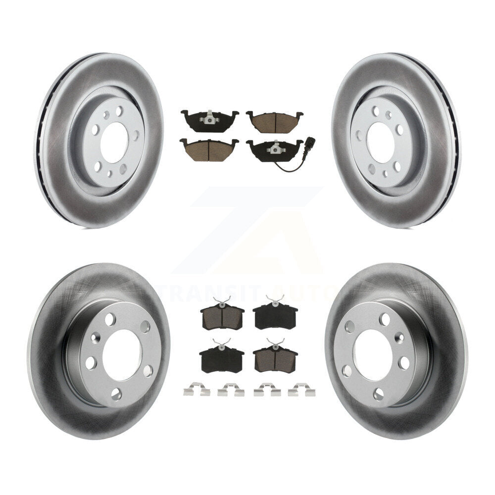 Front Rear Coated Disc Brake Rotors And Ceramic Pads Kit For Volkswagen Beetle