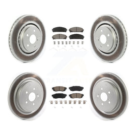 Front Rear Coated Disc Brake Rotor Ceramic Pad Kit For Lexus RX350 RX450h RX350L