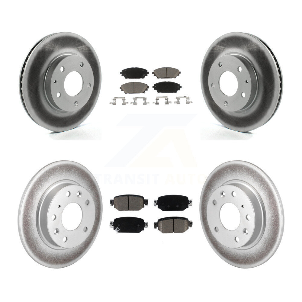 [Front+Rear] 2019-2021 Mazda CX-3 FWD Premium Coated Rotors & Ceramic Pads Brake Kit For Max Braking