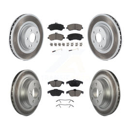 Front Rear Coat Disc Brake Rotor Ceramic Pad Kit For Mercedes-Benz GLK350 GLK250