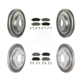 Front Rear Coat Brake Rotors Ceramic Pad Kit For Pontiac Grand Prix Buick Allure