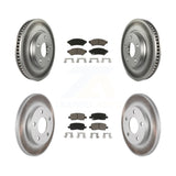 Front Rear Coat Brake Rotors Ceramic Pad Kit For Pontiac Grand Prix Buick Allure