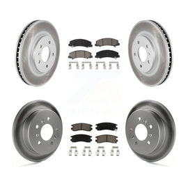 Front Rear Coated Brake Rotor & Ceramic Pad Kit For Chevrolet Impala Monte Carlo