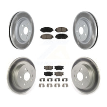 Load image into Gallery viewer, Front Rear Coated Disc Brake Rotors And Ceramic Pads Kit For Toyota Camry