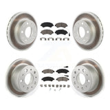 Front Rear Coated Brake Rotor & Ceramic Pad Kit For Ram ProMaster 1500 2500 3500