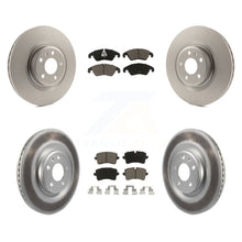 Charger l'image dans la galerie, Front Rear Coated Disc Brake Rotors And Ceramic Pads Kit For Audi A6 Quattro A7