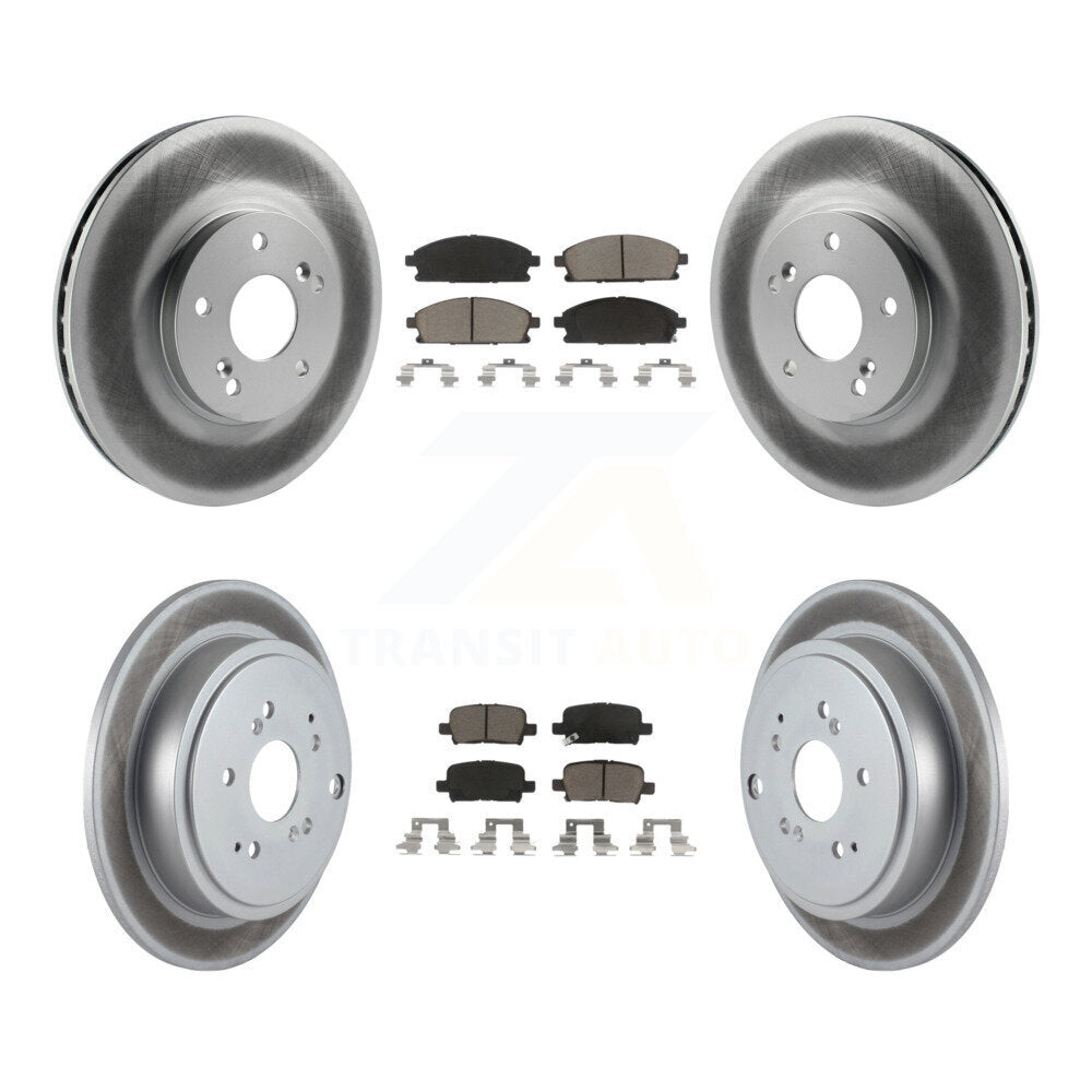 [Front+Rear] 2003-2006 Acura MDX Premium Coated Rotors & Ceramic Pads Brake Kit For Max Braking