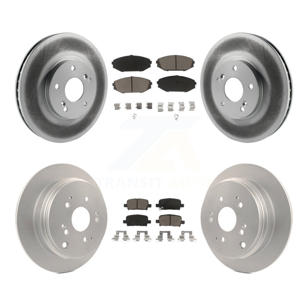 [Front+Rear] 2002-2004 Honda Odyssey Premium Coated Rotors & Ceramic Pads Brake Kit For Max Braking