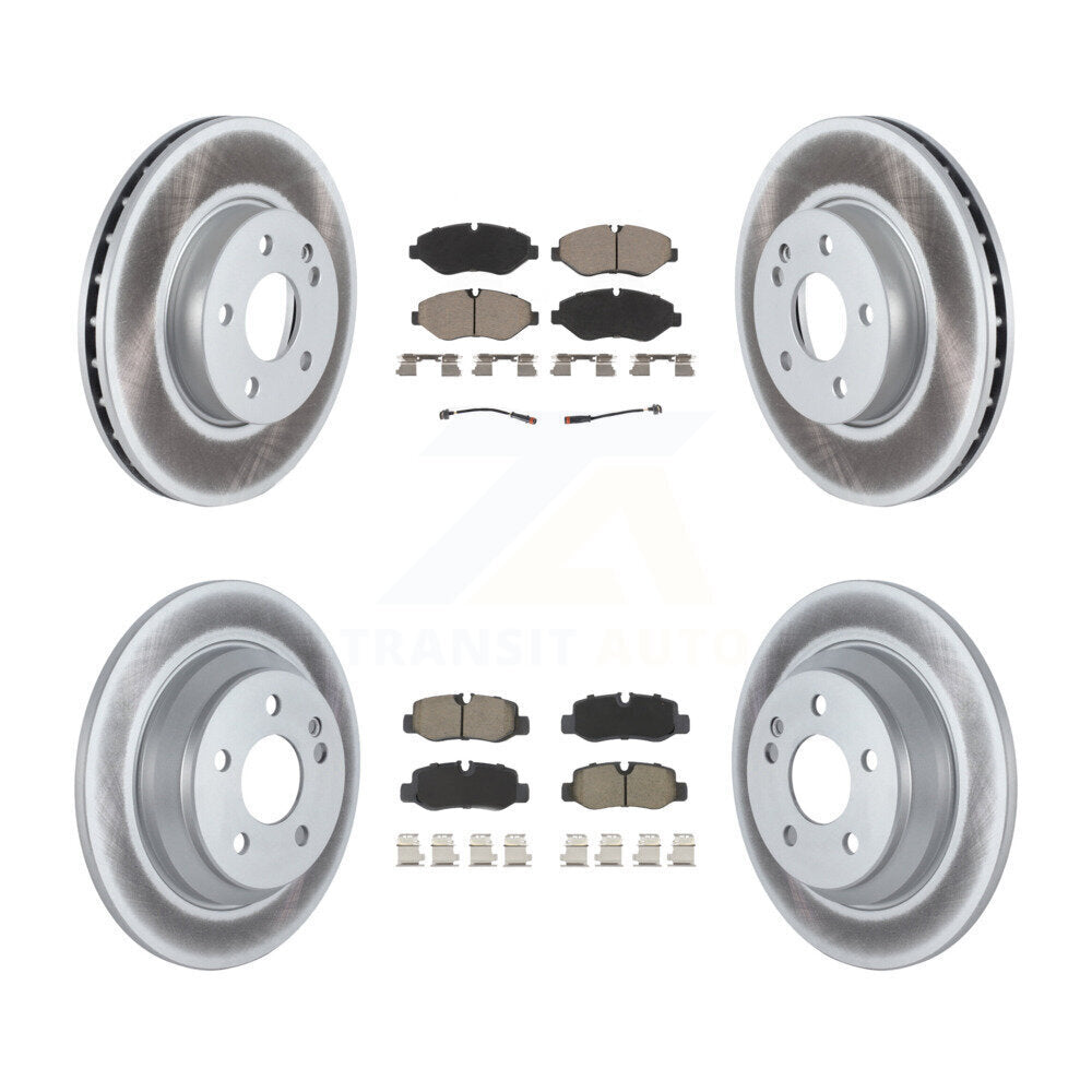 [Front+Rear] 2016-2020 Mercedes-Benz Metris Premium Coated Rotors & Ceramic Pads Brake Kit For Max Braking