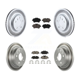 Front Rear Coated Disc Brake Rotors And Ceramic Pads Kit For Mini Cooper