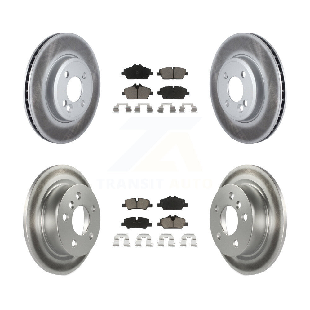 [Front+Rear] 2015 Mini Cooper 2.0L/1.5L Premium Coated Rotors & Ceramic Pads Brake Kit For Max Braking