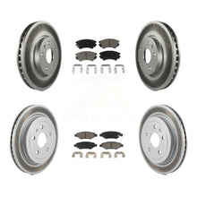 Charger l&#39;image dans la galerie, [Front+Rear] 10-15 Chevrolet Camaro LT LS Premium Coated Rotors &amp; Ceramic Pads Brake Kit For Max Braking