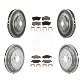 [Front+Rear] 10-15 Chevrolet Camaro LT LS Premium Coated Rotors & Ceramic Pads Brake Kit For Max Braking