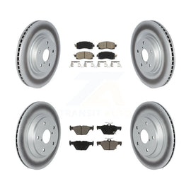 Front Rear Coated Disc Brake Rotors And Ceramic Pads Kit For Subaru Forester
