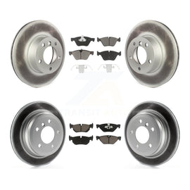 Front Rear Coated Disc Brake Rotor & Ceramic Pad Kit For 2008 BMW 328xi To 08 07