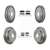 Front Rear Coated Brake Rotor Ceramic Pad Kit For Nissan Frontier Suzuki Equator